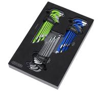 Draper Tx-Star® Imperial & Metric Ball End Hex Key Sets In Eva Storage Tray (27 Piece) Pk 1 12822