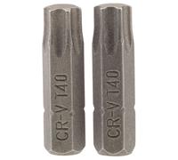 Draper TX-STAR Insert Bit 1/4" Hex 25mm Long Shot Blast Finish T40 2 Pieces