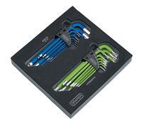 Draper Tx-Star Metric Ball End Hex Key Sets (18 Piece) - 12823