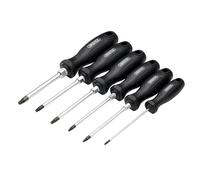 Draper Screwdriver Set 6pc TX-Star Tamperproof Hard Grip 13586, Magnetic Tips, CRV Blades