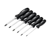 Draper Screwdriver Set 6pc TX-Star Tamperproof Hard Grip 13586, Magnetic Tips, CRV Blades