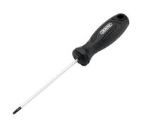 Draper Screwdriver TX-Star T10H x 100mm - Tamperproof Hard Grip, Magnetic Tip, CRV Blade