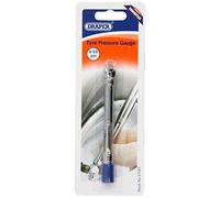Draper Tyre Pressure Gauge with Flexible Hose | Handheld Dual Reading Gauge | Car Tyre Pressure Gauge | 51541, Blue