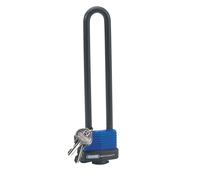 Draper 62952 U Bar Extra Long Shackle Lock with 2 Keys , Blue
