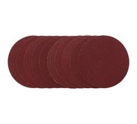Draper Unpunched Hook and Loop Sanding Discs 125mm 125mm 80g Pack of 10