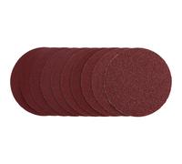 Draper Unpunched Hook and Loop Sanding Discs 125mm 125mm Assorted Pack of 10