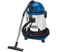 Draper WDV50SS 50l Wet and Dry Vacuum Cleaner with Stainless Steel Tank (230V)