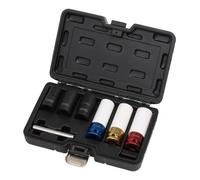 Draper Wheel Nut And Bolt Extractor Socket Set, 1/2" Sq. Dr. (7 Piece)