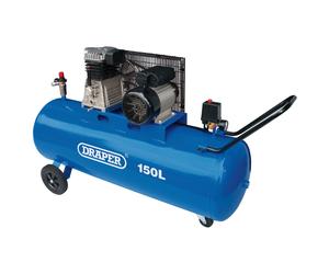 Draper Wheeled Belt-Driven Air Compressor, 150L, 2.2kW