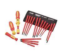 Draper XP1000 19 Piece Precision Screwdriver Set | VDE Dual Insulated Interchangeable Blade | Electrical Tool Driver Set | Hand Tools Set | 81762