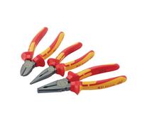 Draper Xp1000 Vde 3-Piece Pliers Set, 10,000V Tested, Ergonomic Soft Grip, Premium Steel