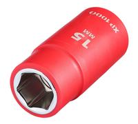 Draper XP1000 VDE Insulated Socket 1/2"D 15mm 6 Point Standard Length 17762