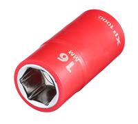 Draper XP1000 VDE Insulated Socket 1/2"D 16mm 6 Point Standard Length 17809