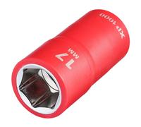 Draper XP1000 VDE Insulated Socket 1/2"D 17mm 6 Point Standard Length 17841