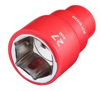 Draper XP1000 VDE Insulated Socket 1/2"D 27mm 6 Point Standard Length 18043