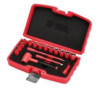 Draper Xp1000 Vde Metric Socket Set, 1/4" Sq. Dr. (17 Piece) 18115