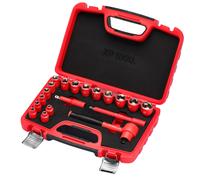 Draper XP1000 VDE Metric Socket Set 3/8"D 19 pc Extension Bars & Ratchet 16306
