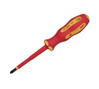 Draper XP1000 VDE Pozi Screwdriver No.2 x 100mm 1,000V AC and 1,500V DC 64484