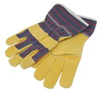 Draper Young Gardeners Leather Gloves Yellow / Purple One Size
