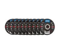 Draper Zirconium Oxide Flap Discs, 115 x 22.23mm, 60 Grit (Pack of 10)