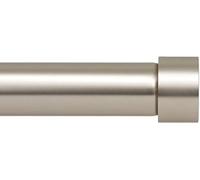 Drapery Decorative Window Curtain Rod - Ivilon End Cap Style Design - 1 inch Diameter. 28 to 48 Inch - Color Satin Nickel