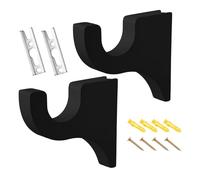 Drapery Rod Brackets - Wood Window Hardware Mount,Drape Rod Brackets,for Ceiling Shower Closet Room Bathroom Bedroom
