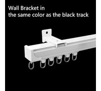 Drapery Rod Mounting Brackets - Bendable Drapery Track Wall Mounting Hardware - 6 Piece Holder Set Support Bendable for Home Blinds Installation Top Support Inside Outside