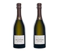 Drappier Brut Nature Champagne | 2 x 75 ottles | Zero Dosage Blanc de Noirs 12% ABV | Pinot Noir Champagne | Vegan Dry Champagne France