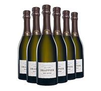 Drappier Brut Nature Champagne | 6 x 75 ottles | Zero Dosage Blanc de Noirs 12% ABV | Pinot Noir Champagne | Vegan Dry Champagne France
