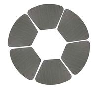 Drasawee Round Table Placemats Set of 6 Wedge Washable Table mats for Kitchen Table,Heat Resistant Round Table (Dark Grey, Set of 6)