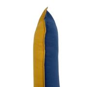 Draught Excluder Door Stopper, Dual Plain Fabric Sound Proof Door Draft Guard - Decorative Draught Excluder Cushion For Windows Provides Door Insulation Energy Saver (Mustard/Blue)