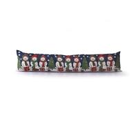 Draught Excluder For Bottom Of Door, Draft And Soundproof Window And Doors Cushion Snake, Insulation From Cold Air, Save Energy, Fabric 22cm x 90cm (Snowman)