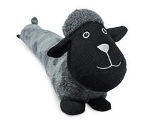Draught Excluder for Door Stopper 86 cm Grey Sheep Long Cotton & Sand Filling Heavy Weight Draught Stopper Cushion decorative Velvety Soft Draft Excluder- Sheep shield highland Herringbone
