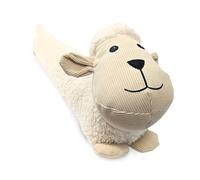Draught Excluder for Door Stopper 90 cm Long Cotton & Sand Filling Heavy Weight Cushion decorative Velvety Soft Novelty Animals Draft Excluder- Bottom of Door with Hanging Loops (White Sheep)