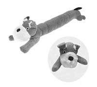 Draught Excluder for Door Stopper 90 cm Long Cotton & Sand Filling Heavy Weight Cushion decorative Velvety Soft Novelty Animals Draft Excluder- Bottom of Door with Hanging Loops (Schnauzer)