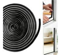Draught Excluder for Doors and Windows, 6M Self Adhesive Brush Weather Stripping, 9mm x 9mm High Density Pile Seal Strip for Sliding Door- Windproof, Soundproof & Energy Saving (Black, 9mm*5mm*6m)
