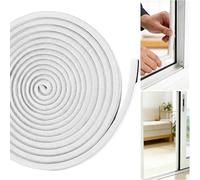 Draught Excluder for Doors and Windows, 6M Self Adhesive Brush Weather Stripping, 9mm x 9mm High Density Pile Seal Strip for Sliding Door- Windproof, Soundproof & Energy Saving (White, 9mm*9mm*6m)