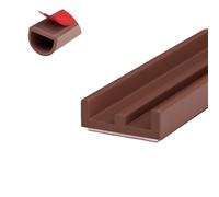 Draught Excluder for Doors Self Adhesive Silicone Door and Window Sealing Strip Type E 9 * 4mm Soundproof Windproof Quiet Dustproof Brown 6Mx2