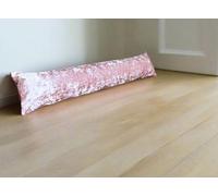Draught Excluder Pale Pink Crushed Velvet Door/Window Draft Stopper (3ft)