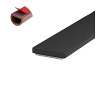 Draught Excluder Self Adhesive Silicone Door and Window Sealing Strip 9X2mm for Sealing Gaps Sound Insulation Dustproofing and Rainproofing Type I 9 * 2mm Black 6Mx3
