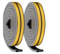 Draught Excluder Tape 10m Self Adhesive Door and Window Seal Strip, Weatherproof Soundproof Insulation Foam Tape for Home, Stops Cold Air Dust, Noise, and Water Leaks, Energy Saving Rubber Seal