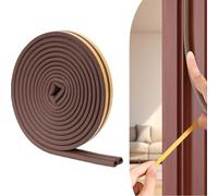 Draught Excluder Tape, 5M Doors Window Draught Excluder Tape, Self-Adhesive Rubber D Type Foam Sealing Tape, Soundproof, Waterproof, Dustproof & Anti-Collision Rubber Door Insulation Strip