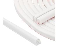 Draught Excluder Tape, 6M Door/Window Seal Strip, Self Adhesive Rubber Sealing Strip, Weather Stripping Soundproofing Draft Excluder Tape for Door Frame Insulation (White)