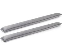 Draught Excluders - Set of 2 | Draft Stoppers for Doors & Windows | 84cm Microfibre Wind Stoppers | Prevent Draughts & Breezes at Home | Pukkr (Grey)