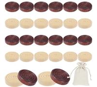 Draughts Board Game, Strategy Entertainment, 24 Pieces with Cotton Bag