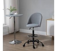 Draughtsman Chair Home Office Ergonomic 5 Wheels EONLION Grey One Size