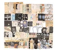 Draupnir 200Pcs Vintage Scrapbooking Stickers Paper Pack, DIY Retro Journaling Scrapbooking Supplies Decorative Stickers Paper Kit for Scrapbook and Bullet Journal - Astrology