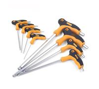 DRAUXI 8pc T Handle Torx Star Key Wrench Set Torx Driver Screwdriver Set Bike Bicycle Tool S2 T10 T15 T20 T25 T27 T30 T40 T45 T50 Tool DIY(H2-H10)