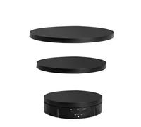 DRAUXI Electric Rotating Visualizer 360° Turntable 3 Speeds Regulation USB Charge Display Stand For Video Shooting Prop Jewelry Shoes Product Exhibitions(Nero)