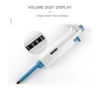 DRAUXI Lab Pipettors, Laboratory Pipette Adjustable Single Channel Digital Micropipette With Pipettor Tips(Nero)